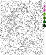 Zahlen Colouring Erwachsene Numeros Atividades Nummer Kostenlose Magique Guiada Visuais Números Desenho Colorear sketch template