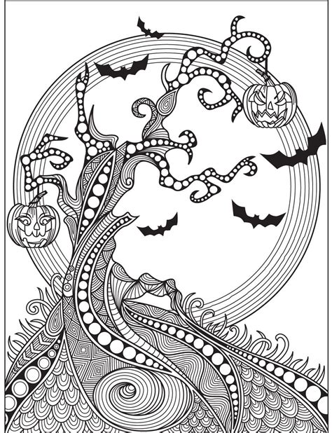 printable spooky halloween printable halloween coloring pages