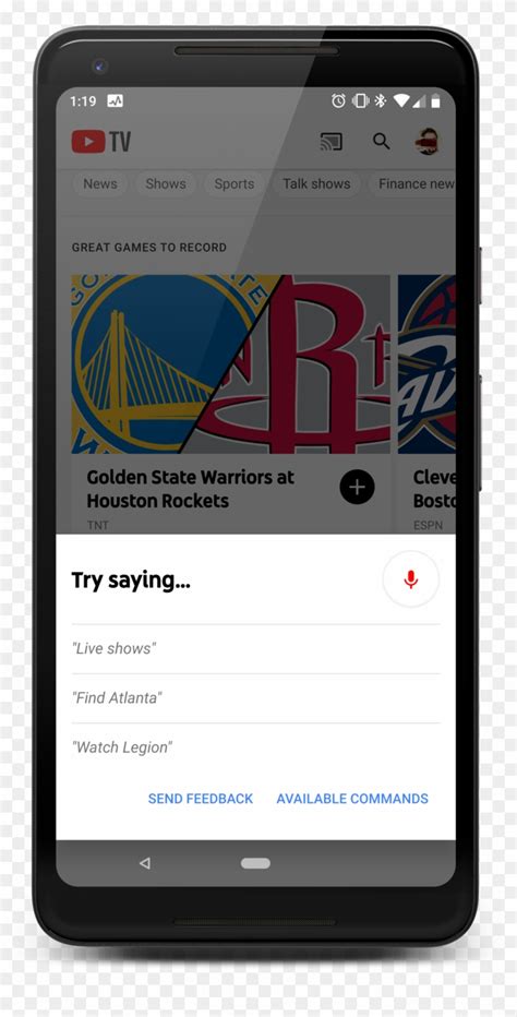 youtube tv voice commands mobile phone hd png   pngfind
