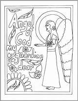Coloring Pages Mommy Catholic Angel Child Getcolorings Color Drawn2bcreative Printable Prayers sketch template