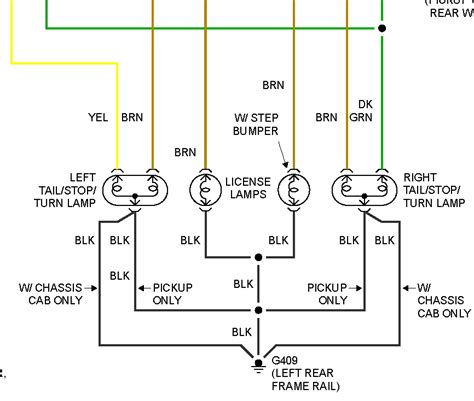gmc  tail light wiring diagram wiring diagram