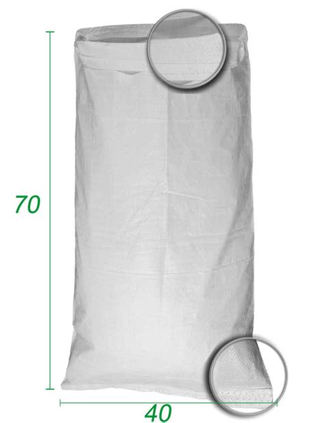 sacchetto piccolo  polipropilene bianco dimensioni   litri
