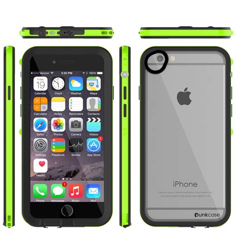 punkcase crystal  light green apple iphone  waterproof case