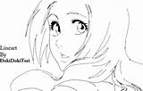 Lineart Orihime sketch template