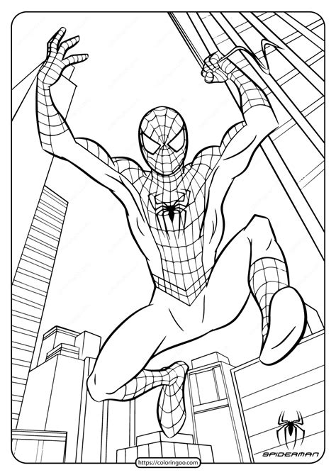 marvel spiderman  printable coloring pages