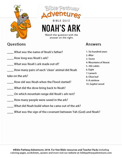 noahs ark bible stories  kids bible quiz bible lessons  kids