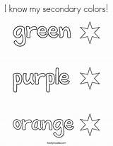 Colors Coloring Secondary Color Know Pages Worksheets Preschool Activities Noodle Twisty Twistynoodle Kindergarten Orange Purple Stars Green Red Kids Built sketch template