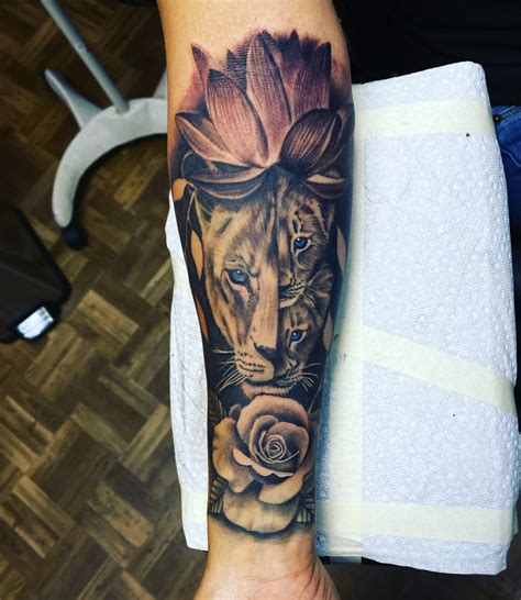 lion tattoo lioness cubs lion cub tattoo lion  lioness tattoo
