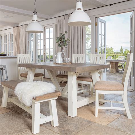 modern farmhouse dining table set    living
