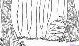 Coloring Forest Pages Drawing Jungle Easy Scenery Kids Printable Drawings Colouring Color Scene Forests Draw Simple Step Animals Sheets Online sketch template