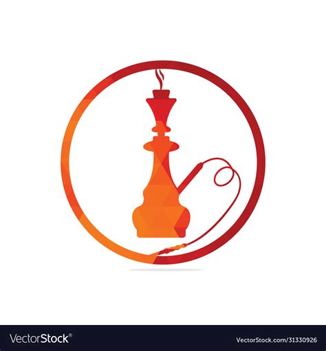 hookah  shisha logo royalty  vector image