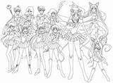 Sailor Moon Coloring Pages Group Printable Characters Getdrawings Getcolorings Blank Color Others Colorings Visit Sheets Fan Club Villains sketch template
