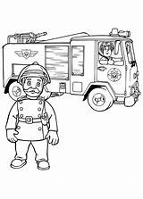 Fireman Pompier Coloriage sketch template