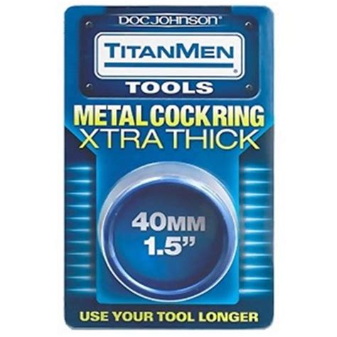 titanmen metal cock ring xtra thick size 40 mm blue