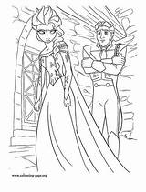 Coloring Frozen Pages Elsa Colouring Print Anna Olaf Kristoff Source sketch template