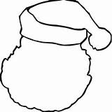 Santa Hat Outline Face Claus Printable Clipart Outlines Cartoon Simple Clip Cliparts Coloring Hats Library Pattern Clipartbest sketch template