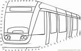 Tram Metro Coloring Pages Printable Kids Connectthedots101 sketch template