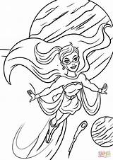 Supergirl Coloring Pages Printable Drawing sketch template