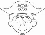 Pirat Maske Fasching Piraten Masken Masks Pirates Ausmalen Colorier sketch template