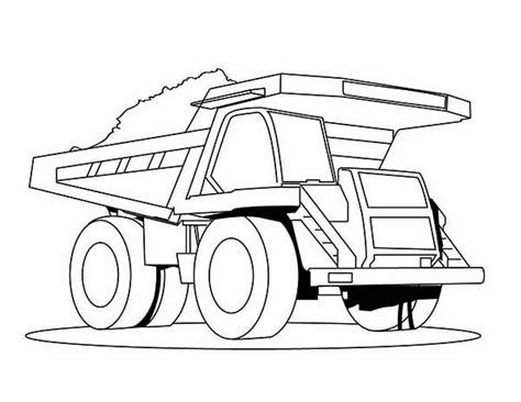 super dump truck carrying tons  coal coloring page kids play color