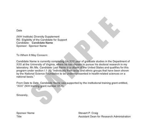 grant letter  support sample    letter template collection