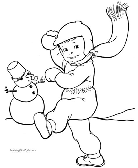 snowman coloring printables