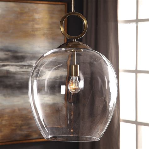 elegant glass pendant   large globe pendant light large glass