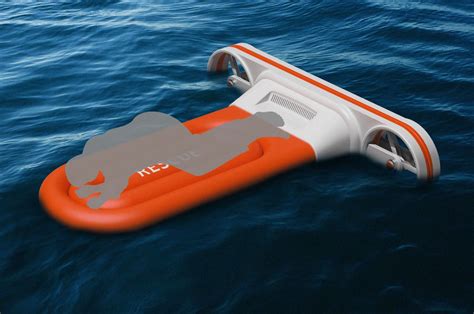 lifesaver drone    built  inflatable raft  deploys  rescue people  sea