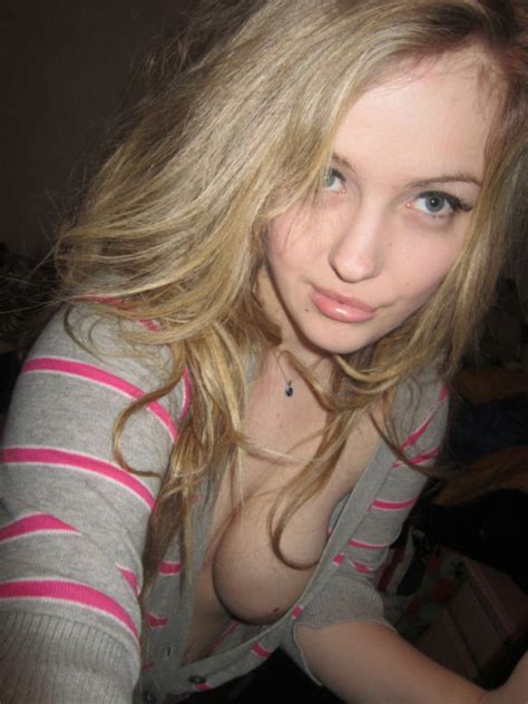cute blonde downblouse cleavage in hot porn pictures