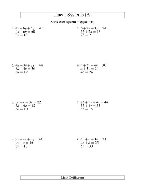 algebra  inequalities worksheet