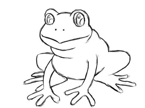 easy frog coloring page coloringpagezcom