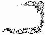 Tribal Border Designs Borders Clipart Clip Tattoo Dragon Cool Medieval Cliparts Vector Celtic Frame African Corner Library Tattoos Flower Clipartbest sketch template