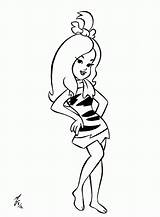 Pebbles Flintstone Barbera Zombiegoon sketch template