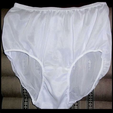 vintage style women s panty briefs underwear silk nylon panties white size 8 10 ebay
