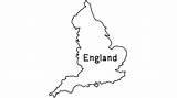 England Map Drawing Outline Easy Coloring Step sketch template