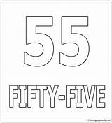 Fifty Number Five Pages Coloring Color sketch template
