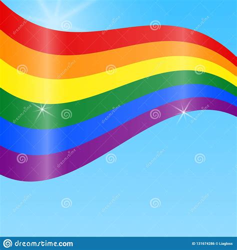 lgbt rainbow flag celebrating gay people rights same sex love pride
