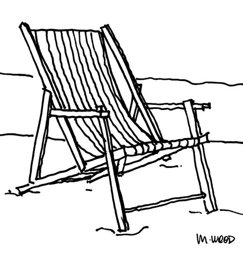 beach chair sketch  paintingvalleycom explore collection  beach