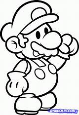 Drawing Mario Draw Coloring Paper Kids Papers Characters Easy Drawings Pages Step Game Popular Getdrawings Library Clipart sketch template