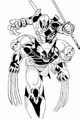 Wolverine Deadpool Deathstroke sketch template