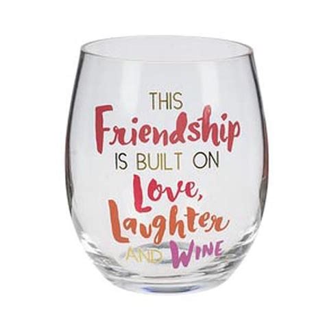 Stemless Wine Glass Friendship Jubilee T Shop Stemless Wine