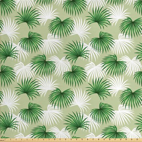 leaf fabric   yard tropical leaf  palm tree livistona