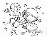 Coloring Pages Space Outer Astronaut Color Kids Comments Coloringhome sketch template