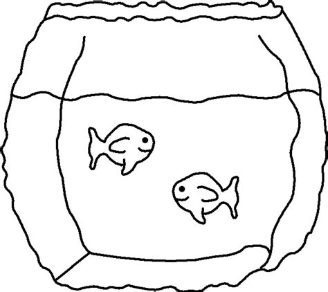 coloring fish bowl pic  clipart  clipart
