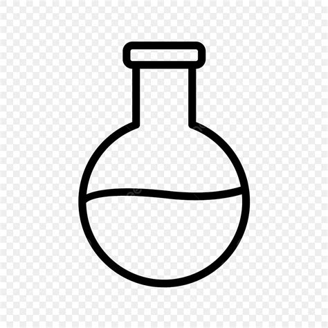 balao linha icone preto png quimica quimica balao imagem png  vetor   gratuito