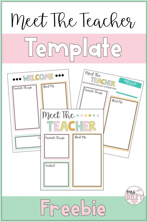 meet  teacher template editable meet  teacher template
