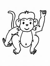 Monkey Hanging Drawing Paintingvalley sketch template