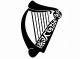 Harp Celtic Irish Tattoo Drawing Deviantart Whispering Tattoos Getdrawings Anchor Choose Board sketch template