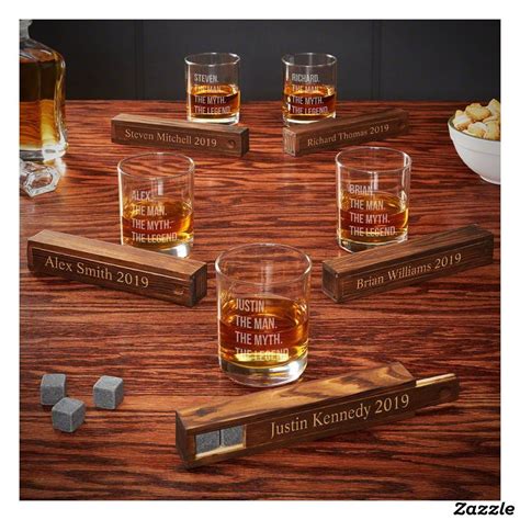 Set Of 5 Man Myth Legend Unique Whiskey Glasses In 2021