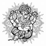 Ganesha Coloring Pages Print Wonder Stock Adults Book Illustration sketch template
